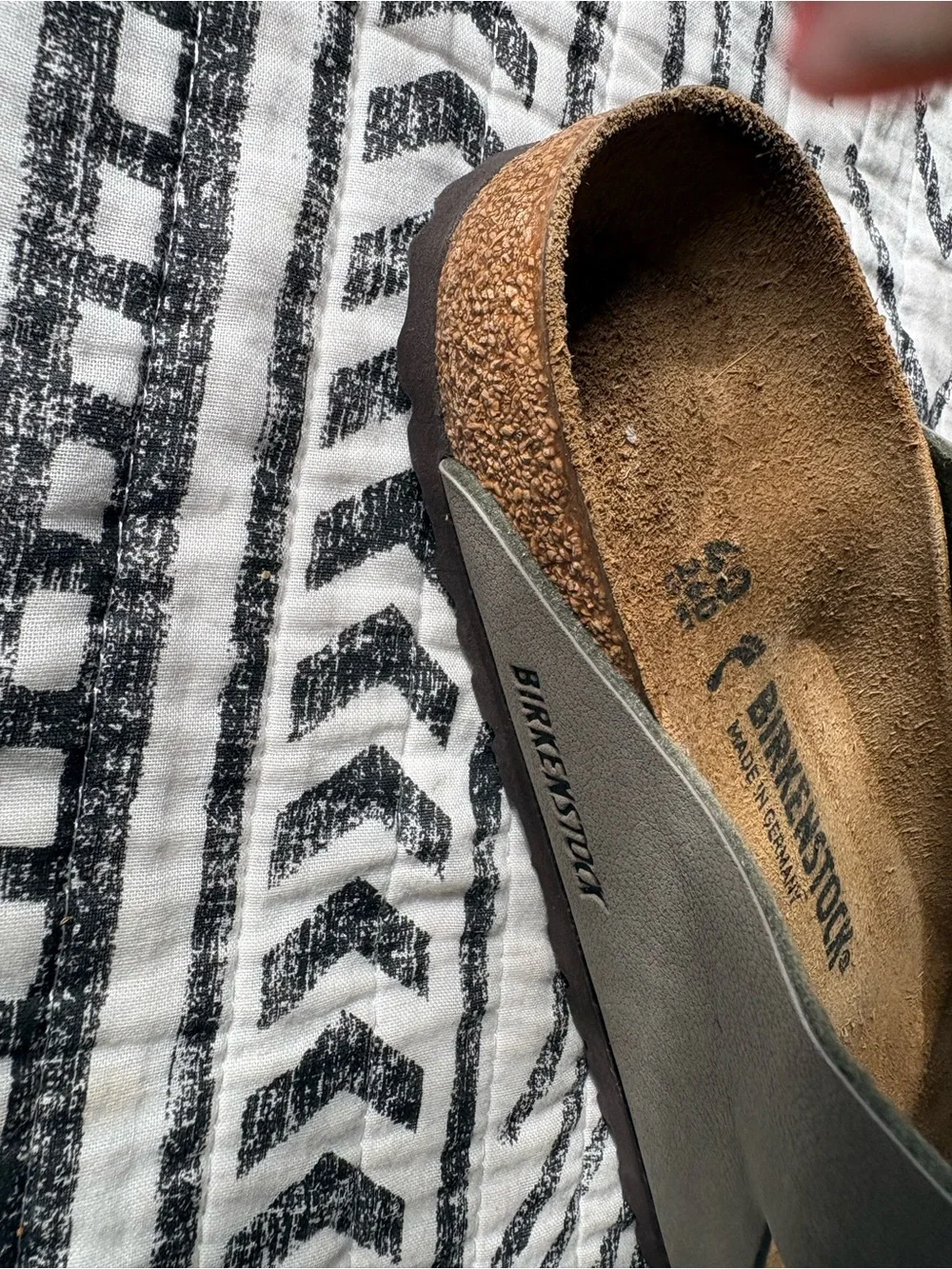 Unisex/ Birkenstock Arizona Two-Strap Sandal - Taupe with Rose Gold Buckles